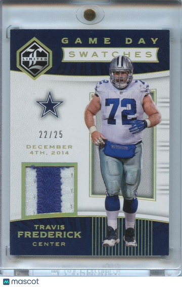 2017 Travis Frederick Patch Panini Authentic