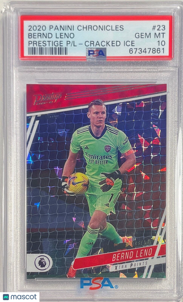 2020 Panini Chronicles Prestige Premier League Bernd Leno #23 Cracked Ice PSA 10