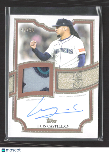 2026 Topps Baseball Flagship Luis Castillo #TFAP-LC /50 Autograph Patch Game-Used Memorabilia