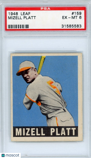 1948 Leaf Mizell Platt #159 PSA 6