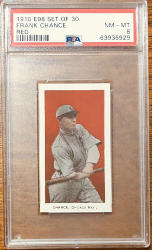 1910 E98 Set of 30 Frank Chance PSA 8 Nr Mt-Mint Chicago National