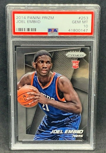 2014 Panini Prizm #253 Joel Embiid PSA 10 Gem Mint RC 76ers