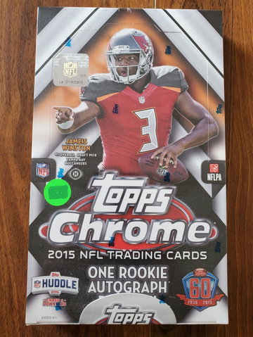 2015 Topps Chrome Football Hobby Box
