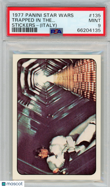 1977 Panini Stickers Star Wars (Italy) Trapped In The.. . #135 PSA 9
