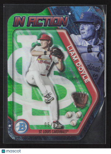 2025 Topps Bowman In Action Liam Doyle #BIA-22 Green /99