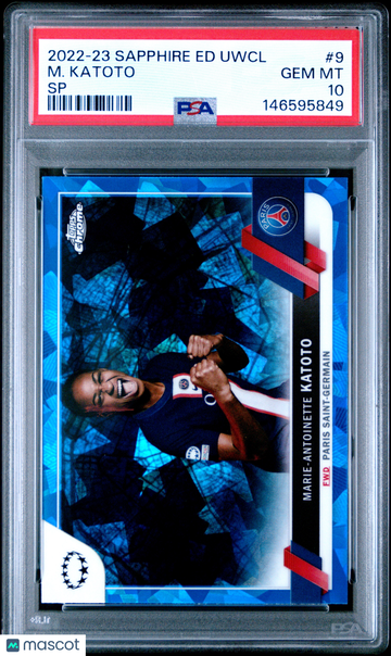 2022-23 Topps Chrome Sapphire Edition M. Katoto #9 SP Short Print PSA 10