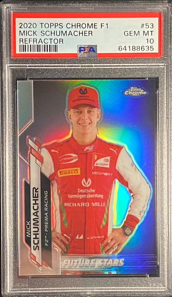 2020  Topps Chrome F1 Mick Schumacher Refractor Rookie RC F2 Formula 1 