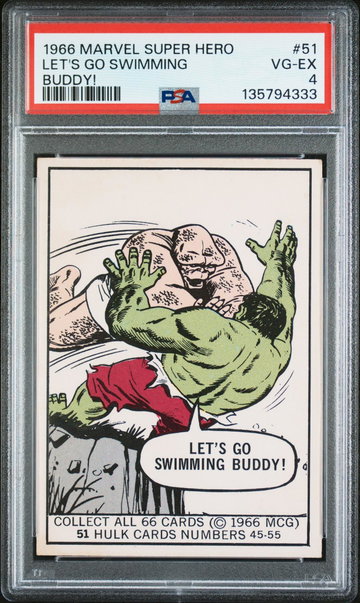 1966 Marvel Super Heroes Let's Go Swimming Buddy #51 PSA 4