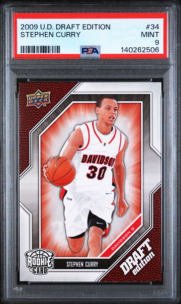 2009 Upper Deck Draft Edition Stephen Curry #34 PSA 9