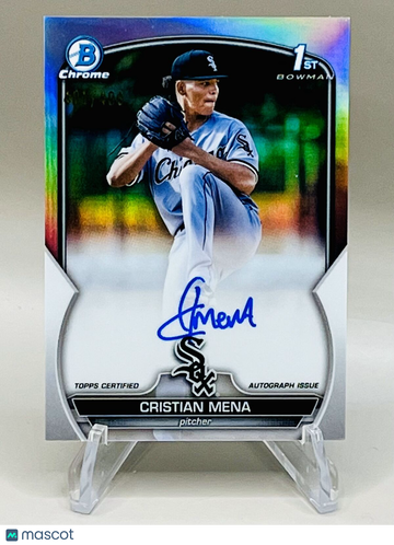 2023 Bowman Chrome Cristian Mena #CPA-CM Chrome Refractor Parallel/Variety Rookie Topps Chicago White Sox