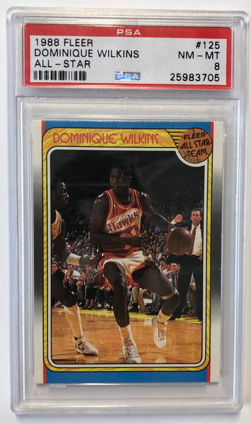 1988 Fleer Dominique Wilkins All-Star PSA 8