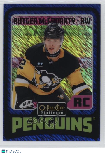 2024-25 O-Pee-Chee Platinum - Retro - Blue Luster Rutger McGroarty #R95 Blue Luster 034/100