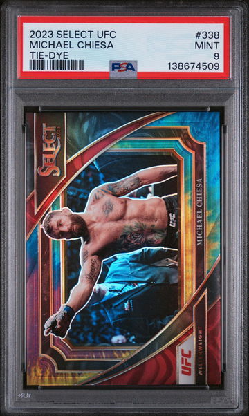 2023 Panini Select UFC Tie-Dye Michael Chiesa #338 /25 PSA 9