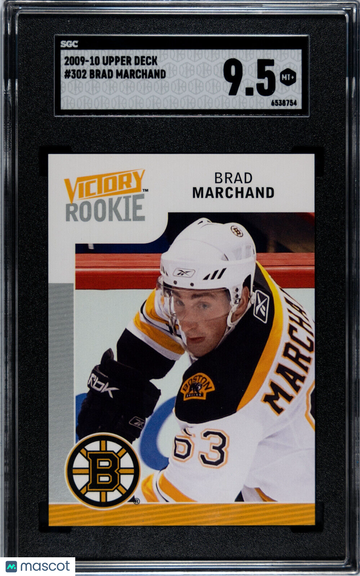 2009-10 Upper Deck Victory Brad Marchand #302 Rookie SGC 9.5