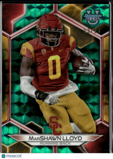 MarShawn Lloyd 2023 Bowman's Best University Green Refractor /16 USC Trojans