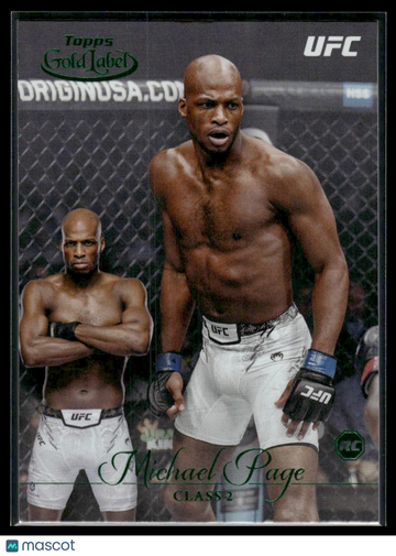 2024 Topps Gold Label UFC Michael Page #65 Class 2 Green RC