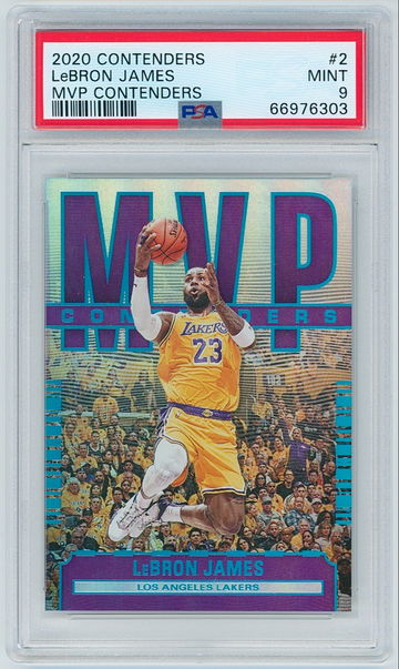 2020 Panini Contenders Basketball #2 Lebron James - MVP Contenders (PSA 9) SP Mint | Lakers (NBA)