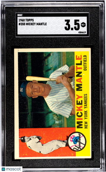 1960 Topps Mickey Mantle #350 SGC 3.5