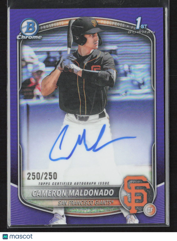 2025 Topps Bowman Chrome Cameron Maldonado #CPA-CMA Purple Refractor /250