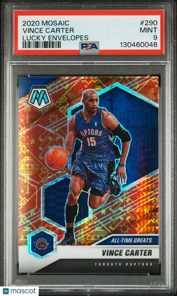 2020 Panini Mosaic Vince Carter #290 Lucky Envelopes PSA 9