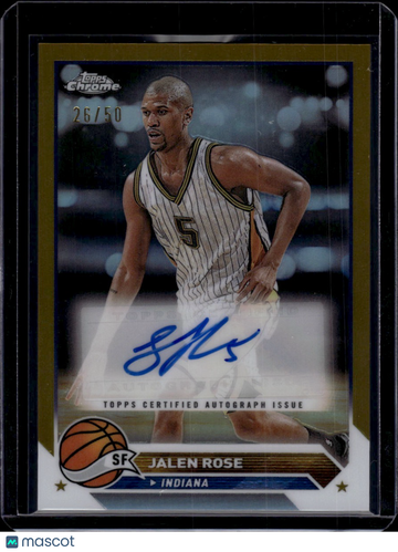 2024 Topps Chrome Basketball Jalen Rose #CG-JR Gold Refractor /50