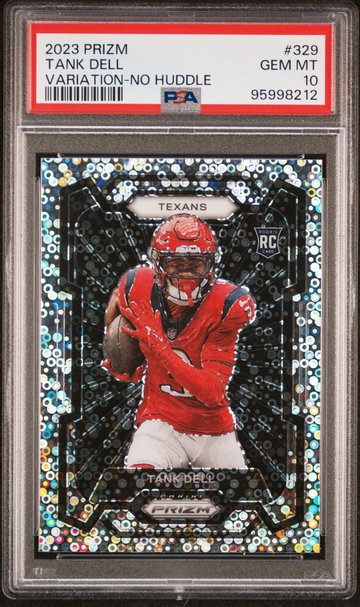 2023 Panini Prizm Variation-No Huddle Tank Dell #329 PSA 10