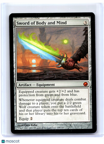 Scars of Mirrodin Sword of Body and Mind Nonfoil Mythic #208/249