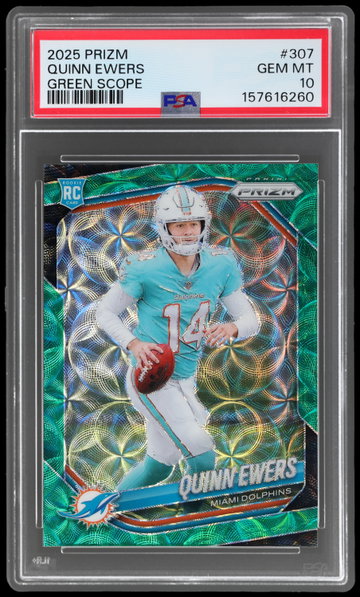 2025 Panini Prizm Quinn Ewers Green Scope Prizm PSA 10 RC
