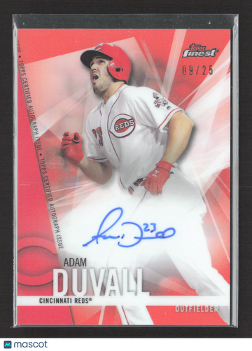 2017 Topps Finest Adam Duvall #FA-AD Red Refractor /25