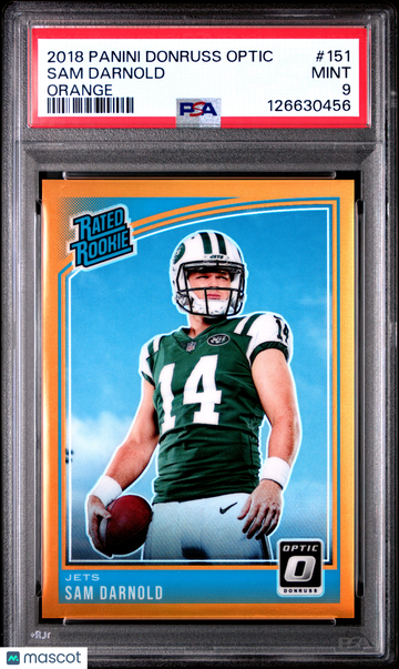 2018 Panini Donruss Optic Sam Darnold #151 Orange PSA 9