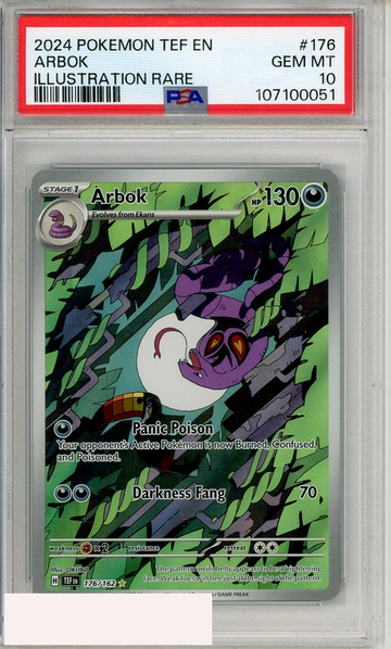 2024 POKEMON TEF EN-TEMPORAL FORCES ARBOK #176 ILLUST RARE PSA 10