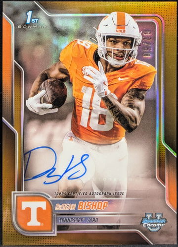 2025 Bowman Chrome University Prospect Autograph Gold #BCA-DBI DeSean Bishop /50
