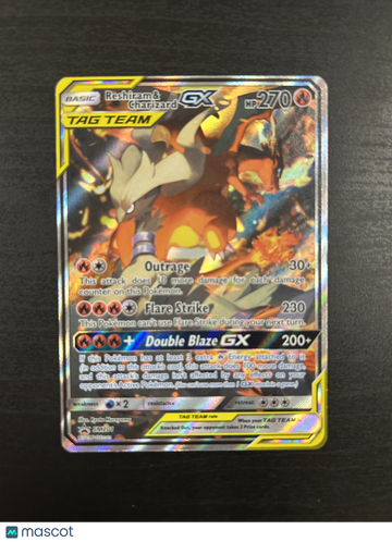 2019 Unbroken Bonds Reshiram & Charizard GX Holo Black Star Promo #SM201