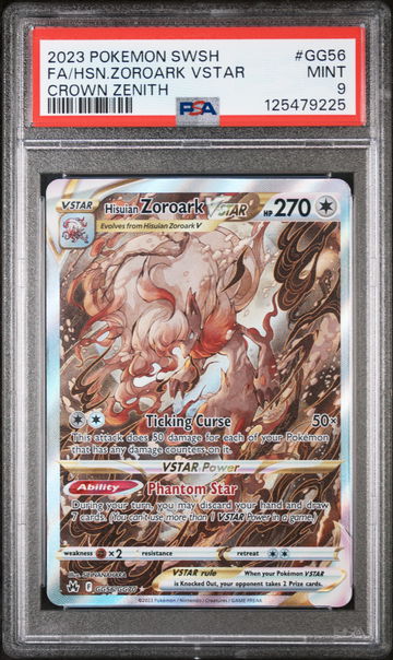 2023 Pokemon Sword and Shield Crown Zenith Hisuian Zoroark Vstar #GG56 PSA 9