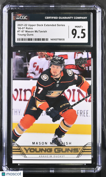 2021-22 Upper Deck Extended Series Mason McTavish #T-97 Young Guns CGC 9.5