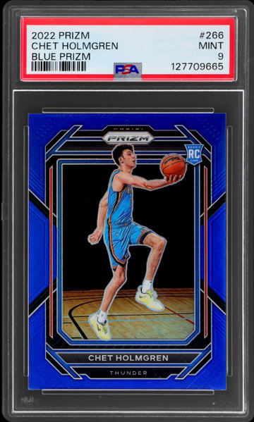 2022 Panini Prizm Chet Holmgren Blue Prizm PSA 9 RC