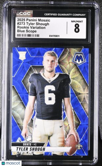 2025 Panini Tyler Shough #273 Blue Scope Prizm Parallel/Variety Rookie Base Set 8 Panini Authentic