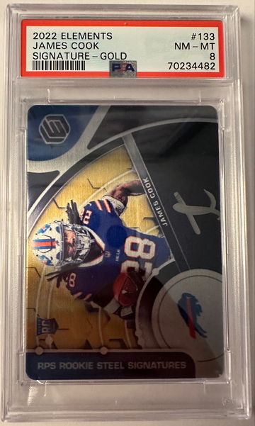 2022 Elements James Cook Gold Auto Buffalo Bills