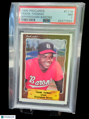 1990 Procards Birmingham Barons Frank Thomas #1116 PSA 7