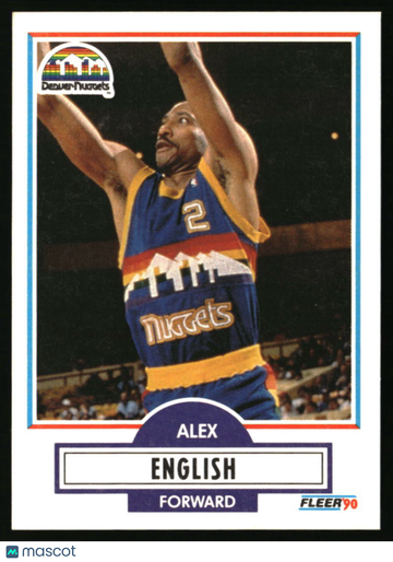 1990-91 Fleer Alex English #48 Denver Nuggets