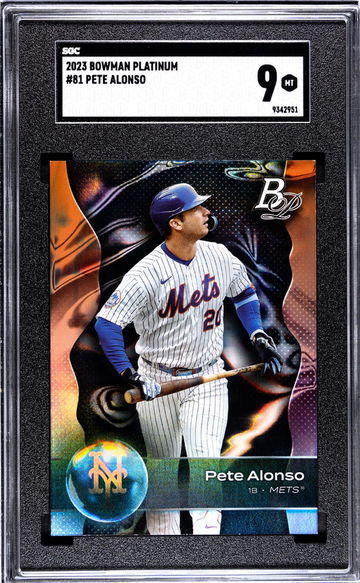 2023 Bowman Platinum Pete Alonso #81 SGC 9