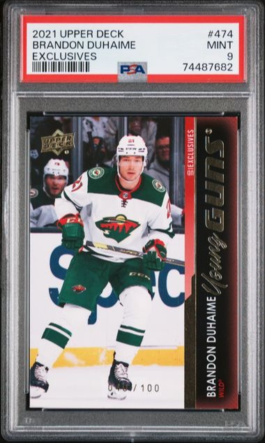 2021-22 Brandon Duhaime Exclusive young gun /100