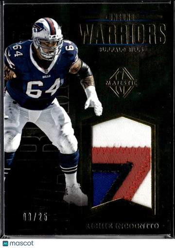 2018 Panini Majestic Unsung Warriors Richie Incognito #UWM-RI /25 Game-Used Material Patch