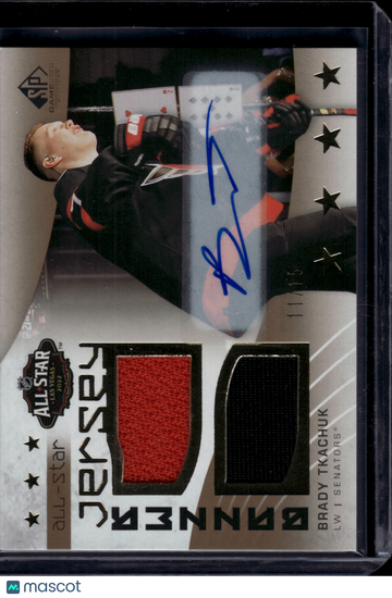2022 Upper Deck SP Game Used Banner Year All-Star Brady Tkachuk #ASJB-BT /15