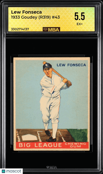 1933 Goudey (R319) Lew Fonseca #43 MBA 5.5
