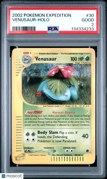 2002 Pokemon Expedition Venusaur Holo PSA 2 #30