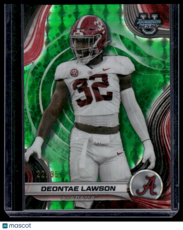 2024 Bowman University Best Deontae Lawson #56 Lime Green Geometric Refractor SN