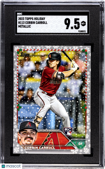 2023 Topps Holiday Corbin Carroll #H113 Metallic SGC 9.5