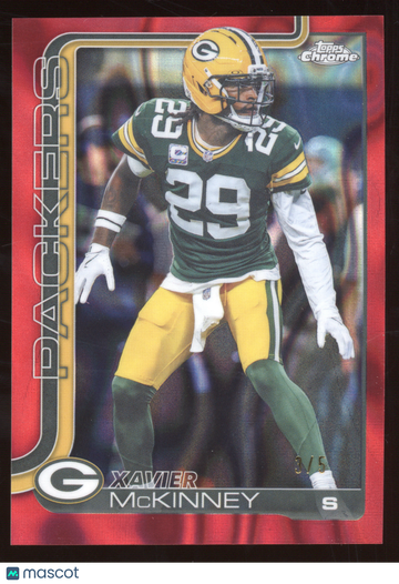 2025 Topps Chrome Xavier McKinney #113 Red Wave Refractor /5