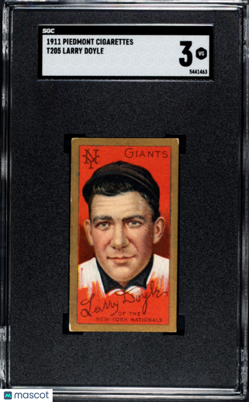 1911 Piedmont Cigarettes (T205) Larry Doyle SGC 3